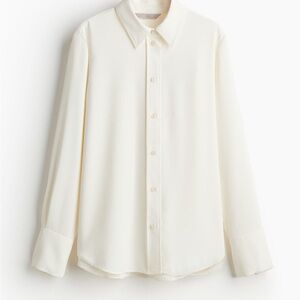 H&M black long sleeve button down shirt